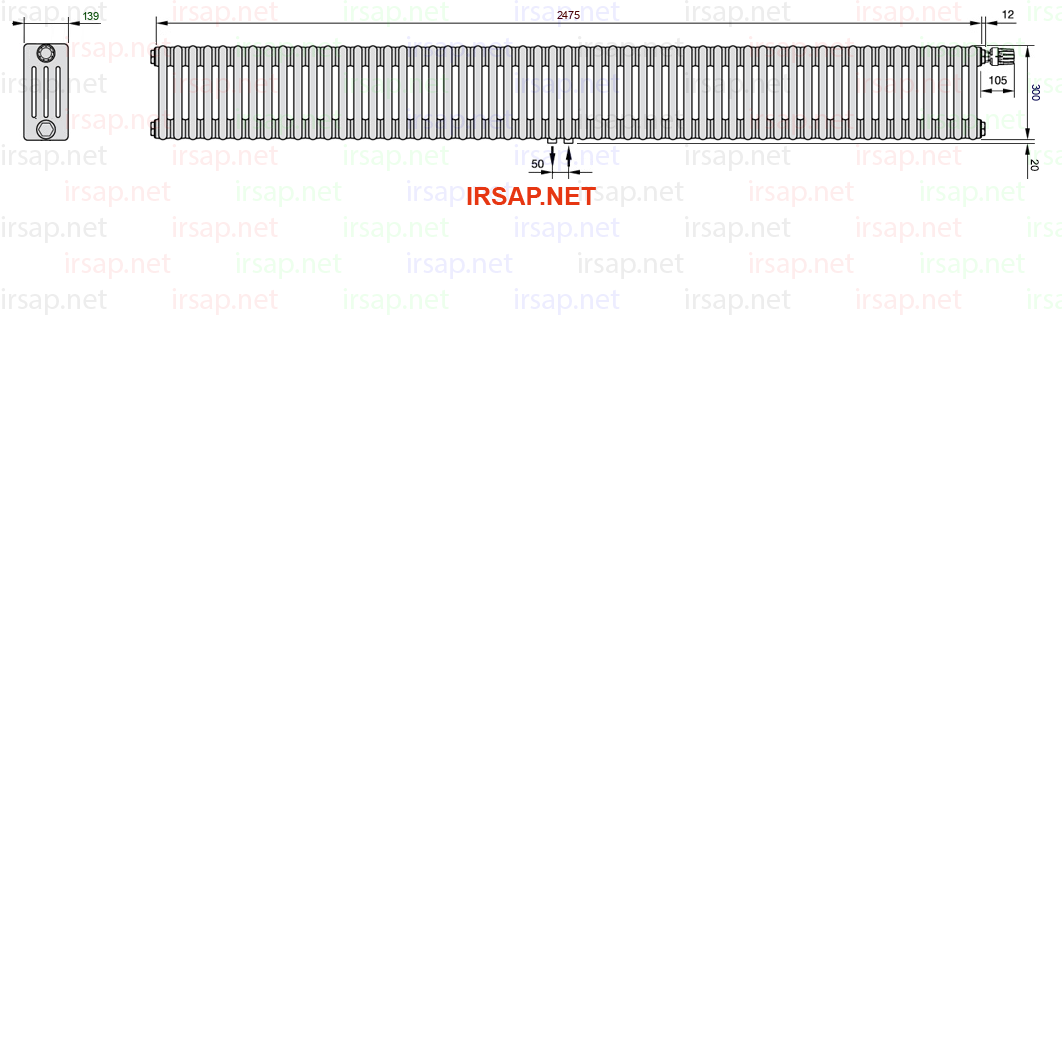 Радиатор IRSAP Tesi 40300/55 T52 CL 01